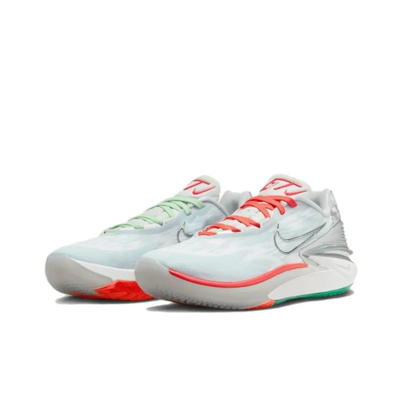 Nike Air Zoom G.T. Cut 2 Cushioned Slip Resistant Coverage Low Top Basketball Shoes Unisex White Blue Red Green-2