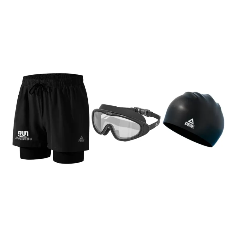 PEAK x Swim Swimming Sets Polyester Seaside Beach Swimming Pool And Hot Spring Men's Black-7