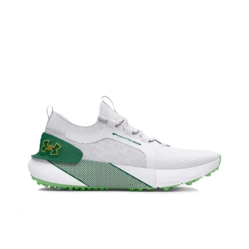 Under Armour Phantom Le Wear resistant And Lightweight Low Top Golf Shoes Men's White Green-1