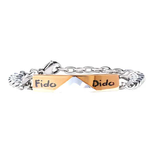 FIDO DIDO Stainless Steel Bracelets Unisex-2
