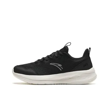 Anta Running Collection Shock Absorbers With Slip Resistant Features Low Top Casual Running Shoes Women's Black White