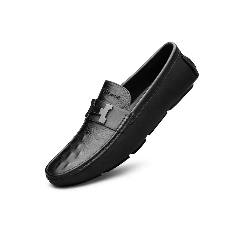 Wen Nai Loafers Men Black-2