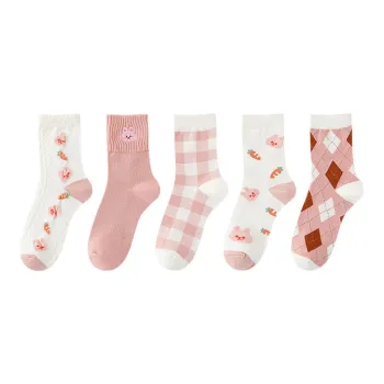 MIIOW Mid-Calf Socks Women's 5 Pack