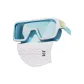 Sky Blue+Plus Size Swimming Cap White