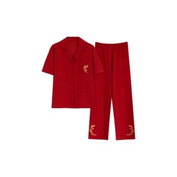 The Story Of The Flower Season Pajama Set Women's Red