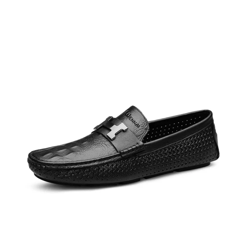 Wen Nai Loafers Men Black-1