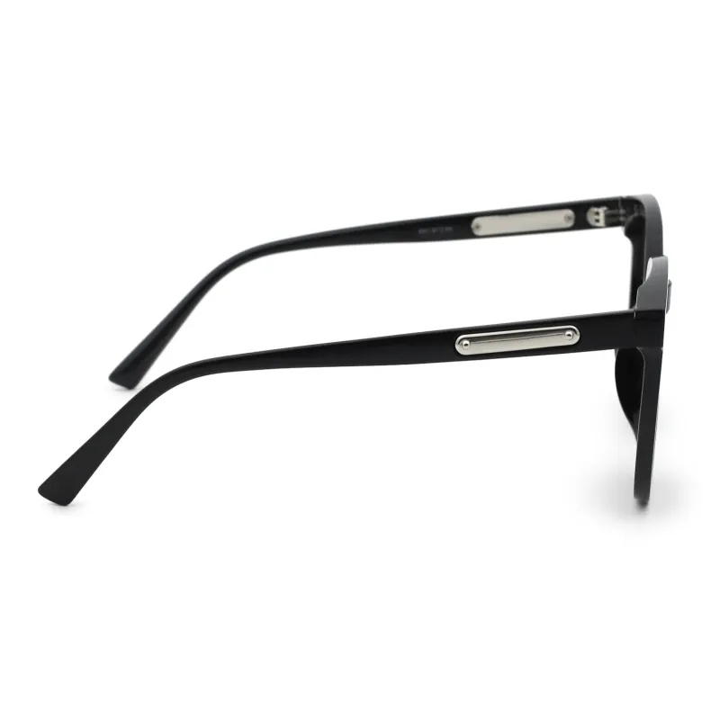 Pair Ponyo TR/Memory Plastic Square Sunglasses Unisex Black-3