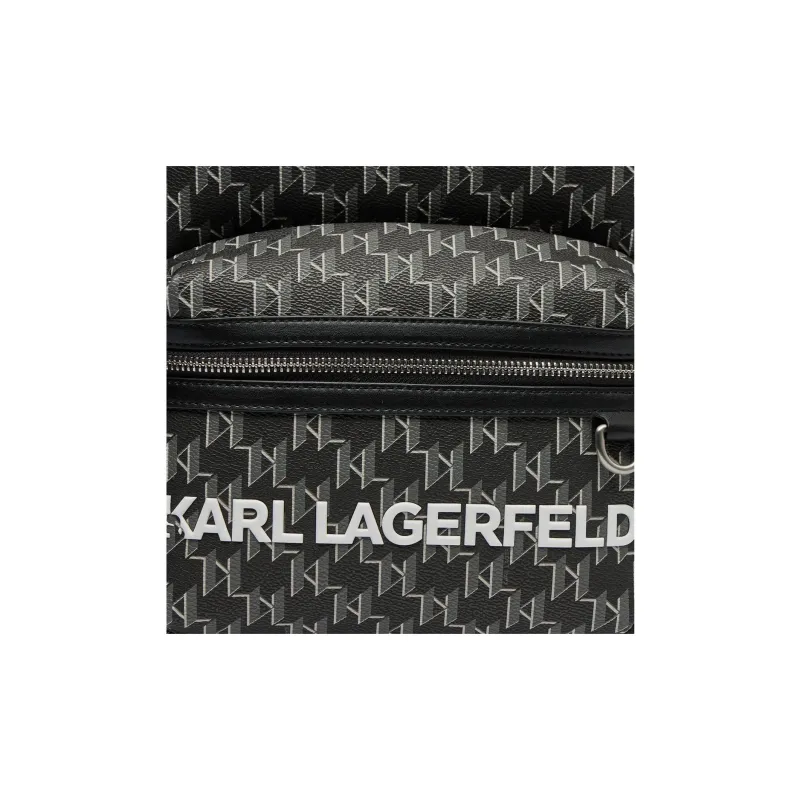 KARL LAGERFELD Polyurethane Backpack Men's Black-3