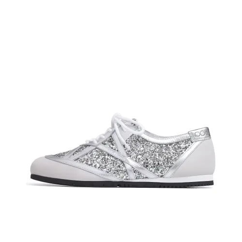 III Choo Anti-Slip And Wear-Resistant Breathable Low-Top Sports Casual Shoes Women's Silver