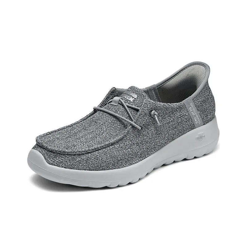 Skechers Slip Resistant Breathable Low Top Casual Shoes Women's Gray-2