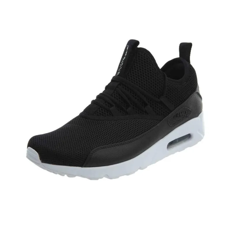 Nike Air Max 90 Cushioning Anti Slip And Wear Resistant Low Top Running Shoes Men's Black White-2