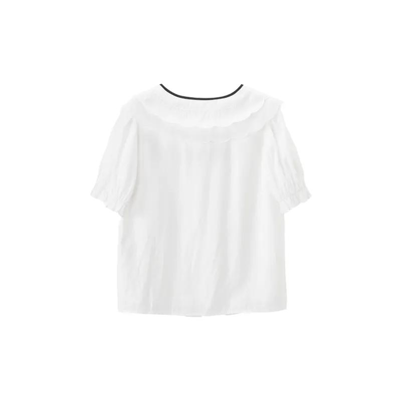 XIANGYING Shirts Women's White-1