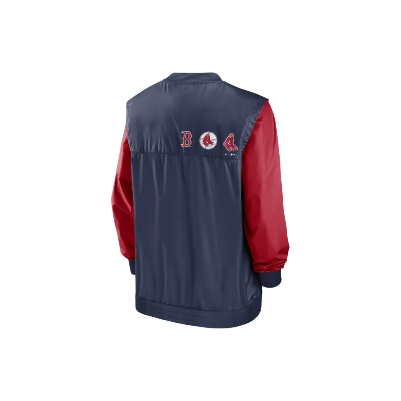 Nike x LB LIANMINGKUAN Nike X MLB Co-brand Rewind Warm Up Jackets Coats MLB Boston Red Sox Men's Red-1