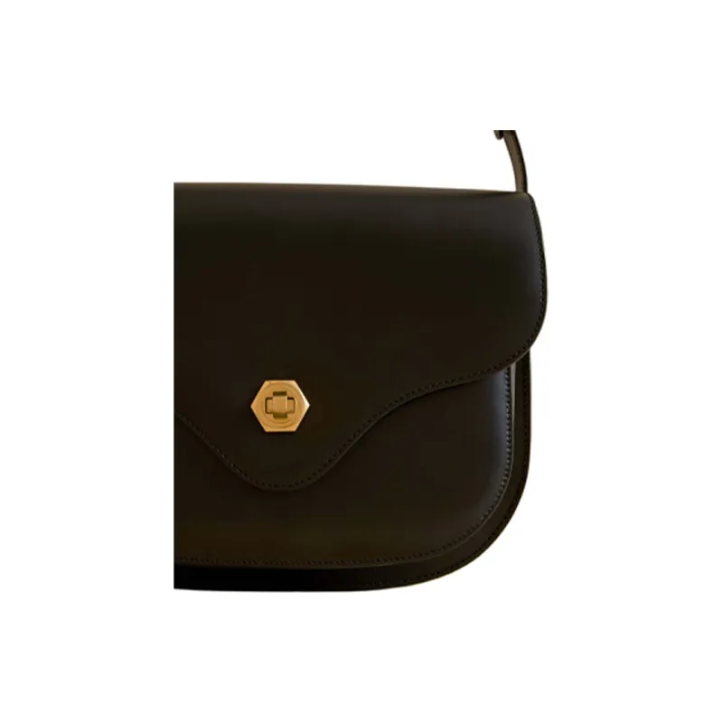 MARK CROSS Cow Leather Handbag Shoulder Bag Women's Black-5