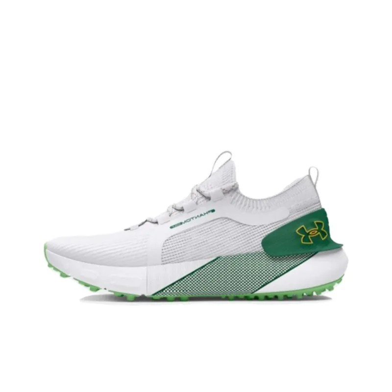 Under Armour Phantom Le Wear resistant And Lightweight Low Top Golf Shoes Men's White Green-0