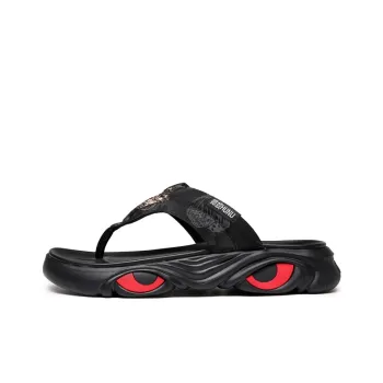 HUNU Odor Resistant Abrasion Resistant Flip Flops Men's Black