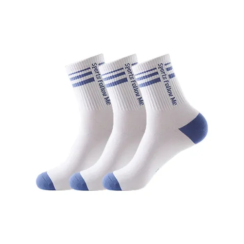 H YXIANG Mid Calf Socks Men's 3 Pack