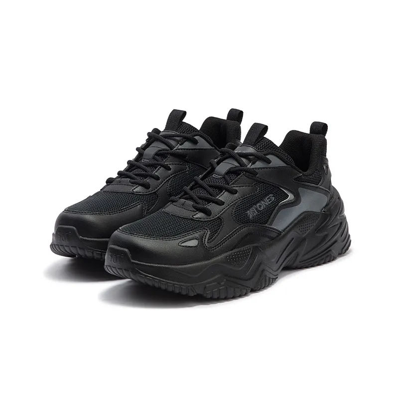 361° Ode Anti Slip And Wear Resistant Breathable Low Top Casual Shoes Men's Black Gray-2