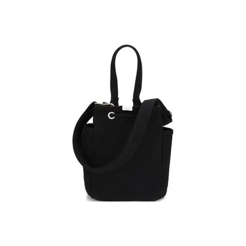 KANGOL Canvas Bucket Bag Canvas Bag Shoulder Bag Crossbody Bag Handbag Regular Unisex Black-2