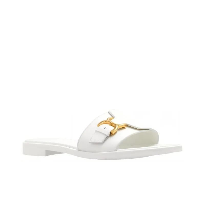 Chloé Marcie Buckle Detailed Slides Women's-2