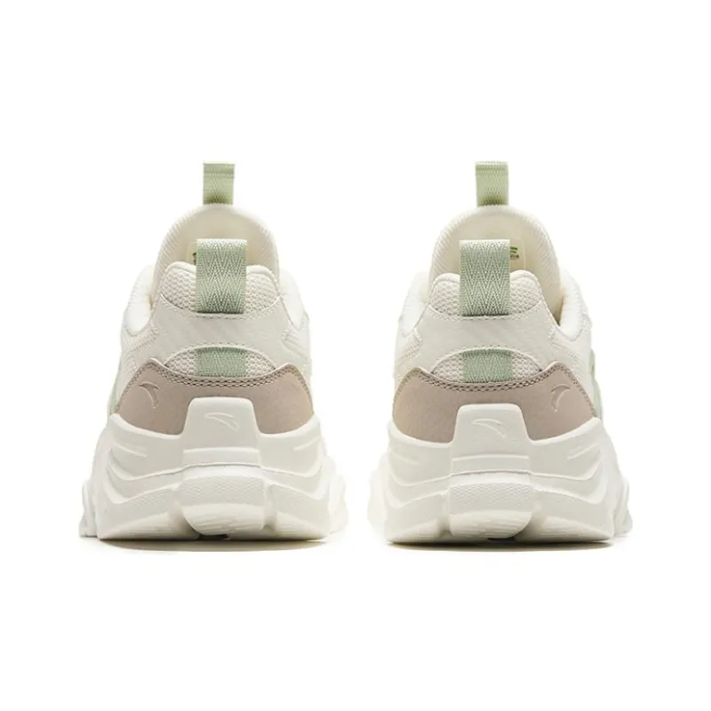 Anta Life Collection Shock Absorbers With Slip Resistant Features Low Top Casual Shoes Women's White Gray Green-3