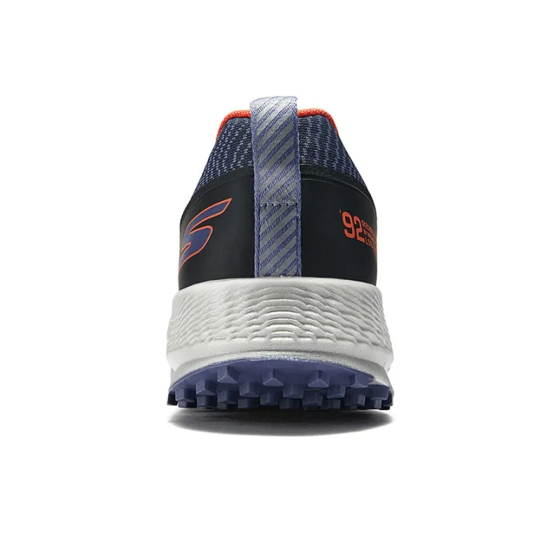 Skechers Cushioning Wear Resistant Low Top Running Shoes Men's Black Orange-5