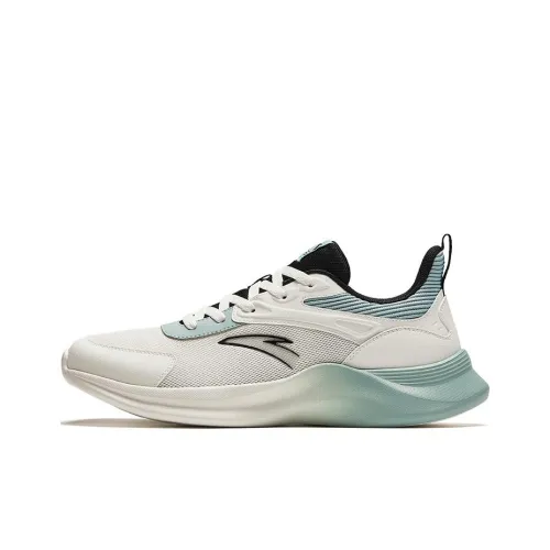 Anta Running Collection Cushioning, Slip Resistant, Abrasion Resistant, Balance Low Top Running Shoes Men's White Blue