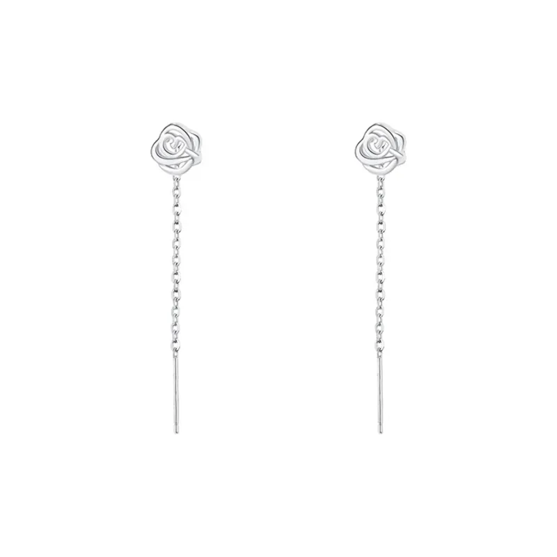 MIDNIGHT MOMENT S999 Fine Silver Drop Earrings Women's-1