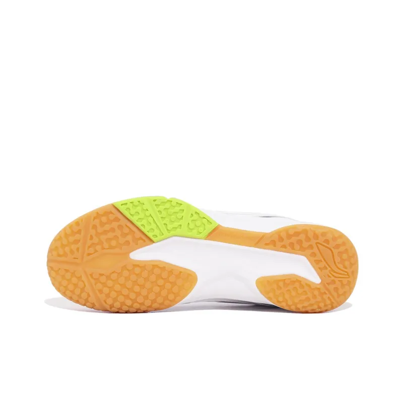 LiNing Anti Slip Wear Resistant Badminton Training Shoes Unisex Standard White/Black/Neon Green-4