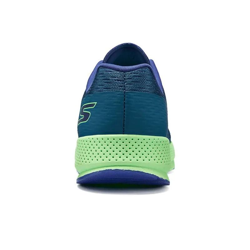 Skechers Cushioning Wear Resistant Low Top Running Shoes Men's Blue Green-5