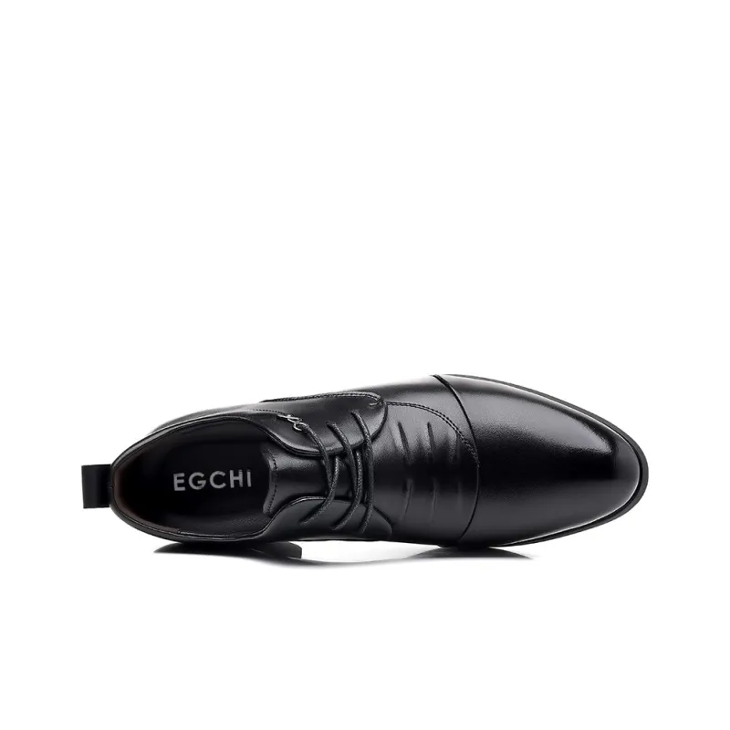 EGCHI Dress Shoes Men Mid Top Black/White-1