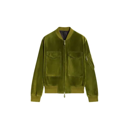 BERLUTI Leather Jackets Men Grass Green