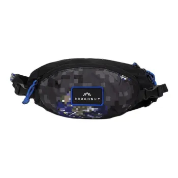 Doughnut Recycled Nylon Fanny Pack Unisex Black & Gray Blue
