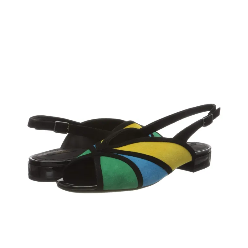 GEOX One Strap Sandals 0.5cm Women's Yellow Blue Green-6