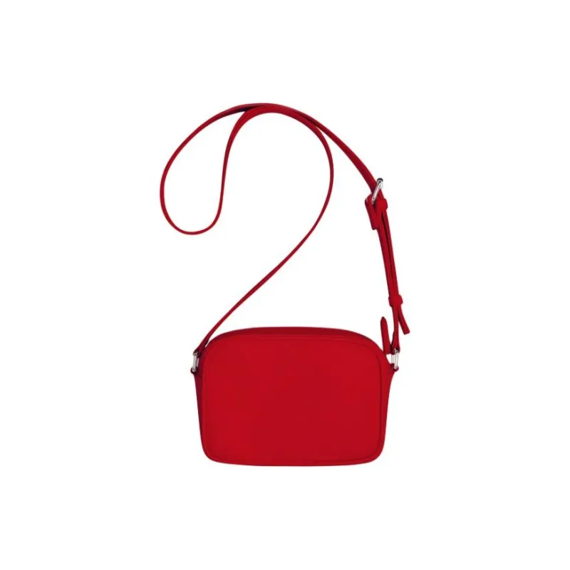 COURREGES Leather Camera Bag Shoulder Bag Crossbody Bag Women's Red-3