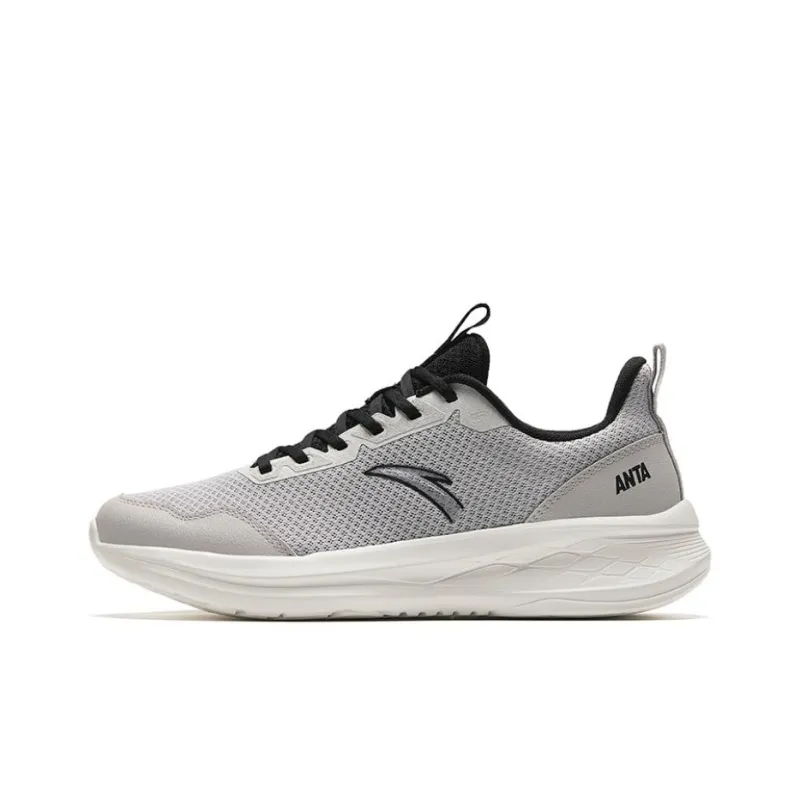 Anta Running Collection Cushioning Slip Resistant Low Top Running Shoes Men's Gray Black-0