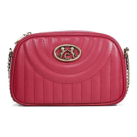 COOGI Cow Leather Camera Bag Shoulder Bag Crossbody Bag Women's White/Red-5