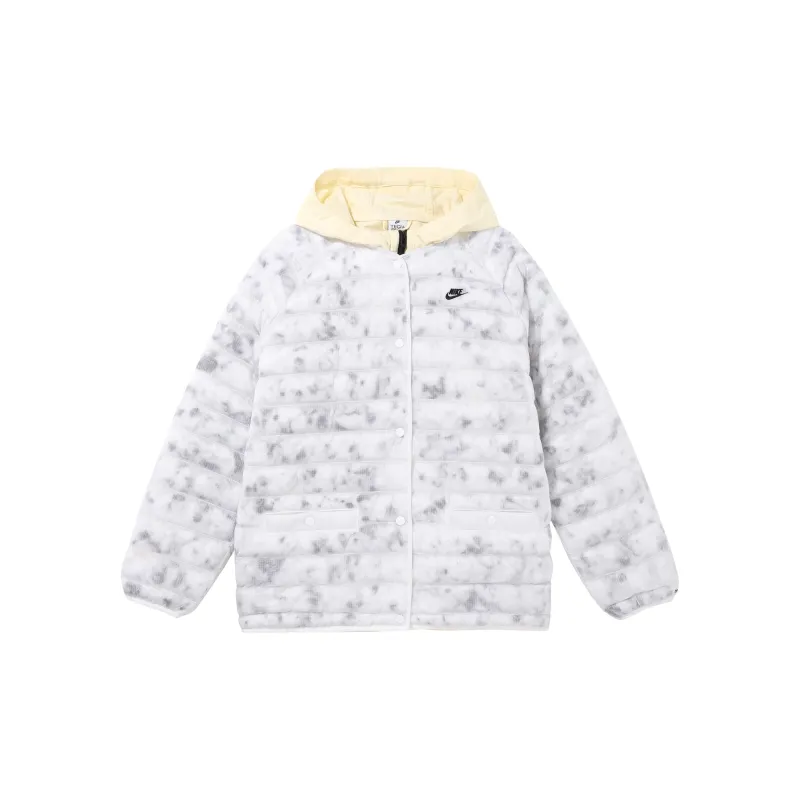 Nike Puffer Jacket Winter Women's Beige Yellow-2