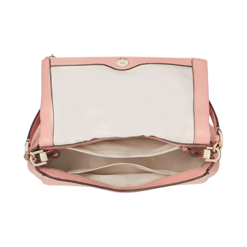 Kate Spade Leila Pebbled Leather Portable Crossbody Bag Shoulder Bag Women's Peach Rose-3