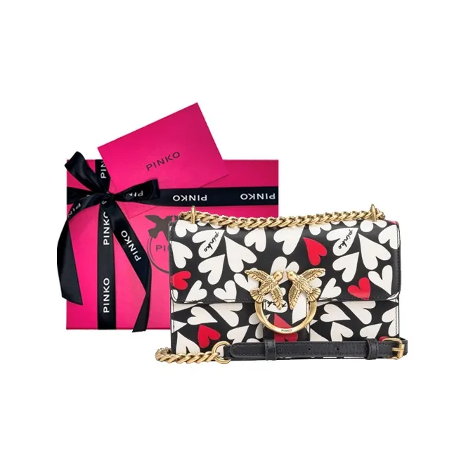 PINKO Love Bag Leather Shoulder Bag Crossbody Bag Mini Women's Multicolor-4