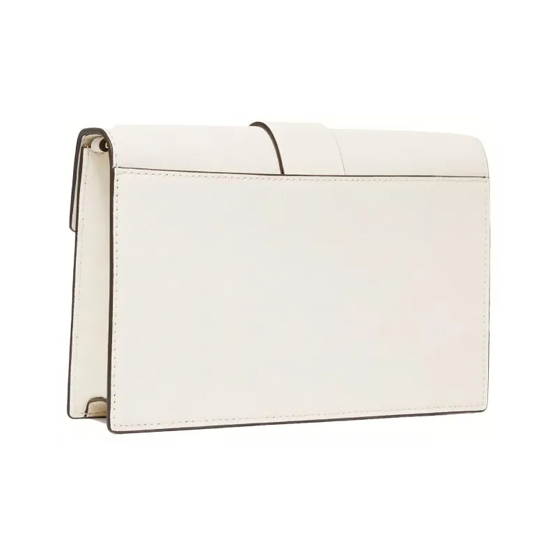 MICHAEL KORS Charm Cow Leather Shoulder Bag Medium Size Women's Milk White-1