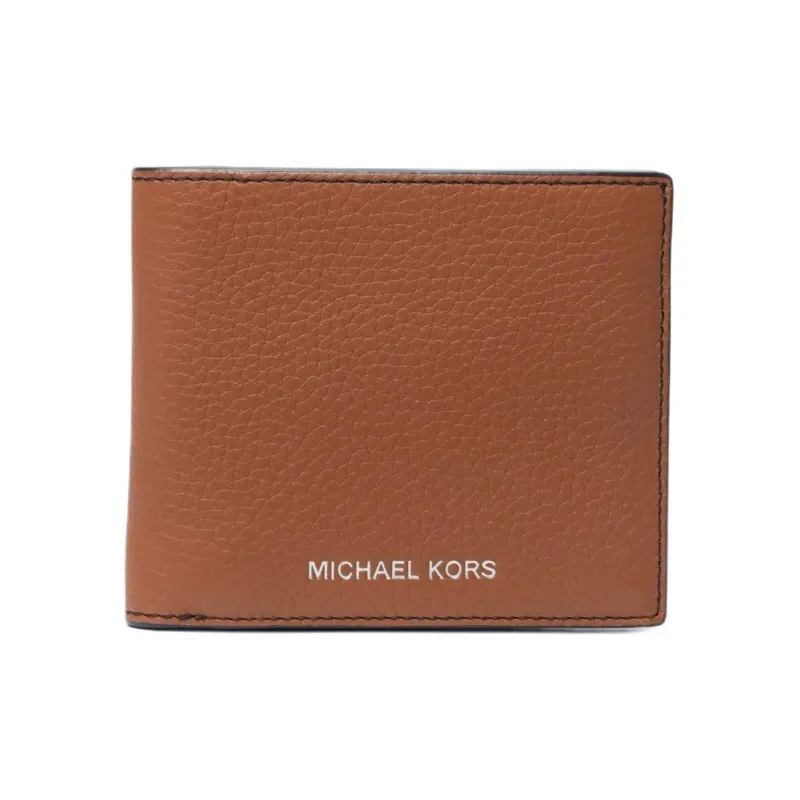 MICHAEL KORS Hudson Pebbled Leather Billfold Wallet-0
