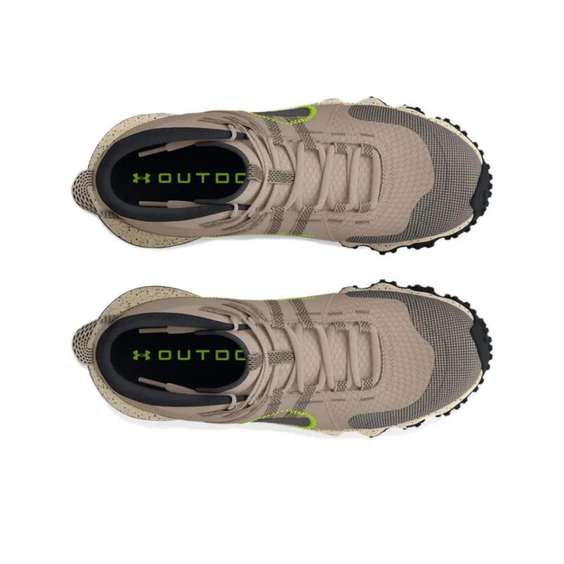 Under Armour Charged Maven Anti-Slip Wear-Resistant High-Top Running Shoes Men's Gray Green-3