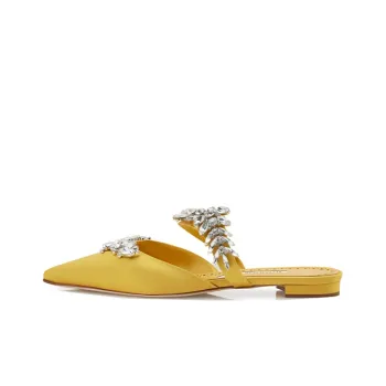 MANOLO BLAHNIK Lurumflat Women's Casual Shoes Women's Yellow