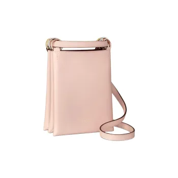 CARTIER Trinity Series Textured Calfskin Shoulder Bag Crossbody Bag Women's Light Pink