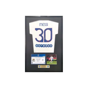 Huayitaojin Paris White Fan Edition Jersey With Icons Officially Signed Company Certificate Framed 100x80cm