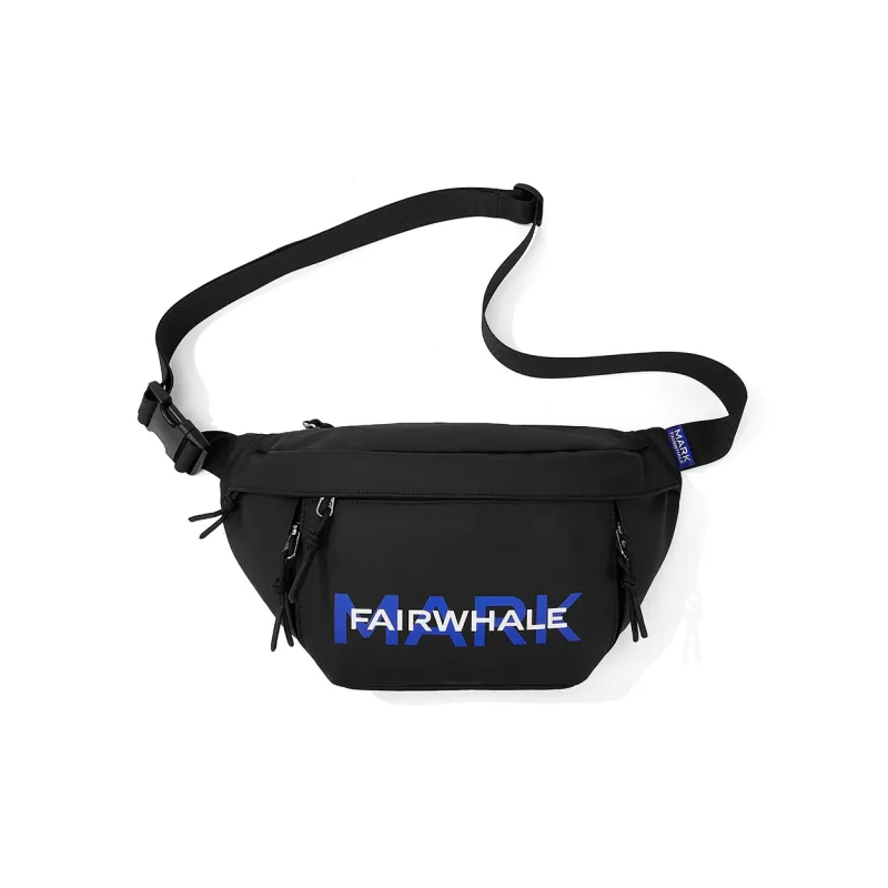 FAIRWHALE PU Sling Bag Medium Size Unisex Black-1