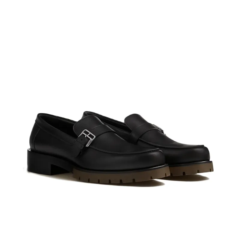 HERMES Ferdi Oxford Shoes Men's Black-2