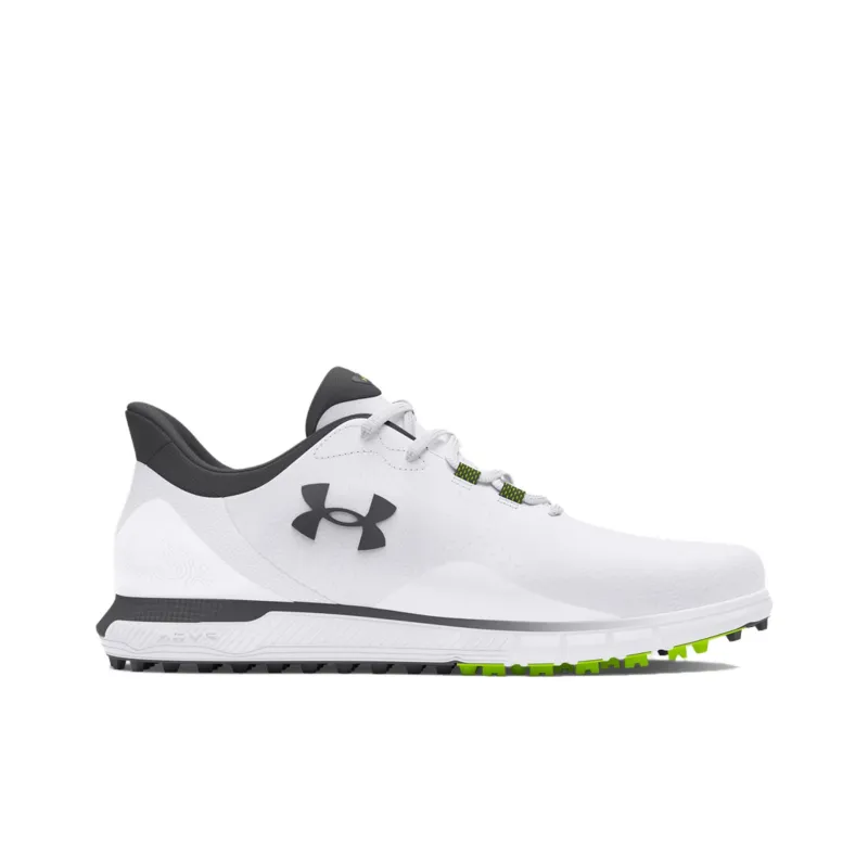 Under Armour Drive Fade Spikeless Anti-Slip Wear-Resistant Low-Top Golf Shoes Men's White Green-1