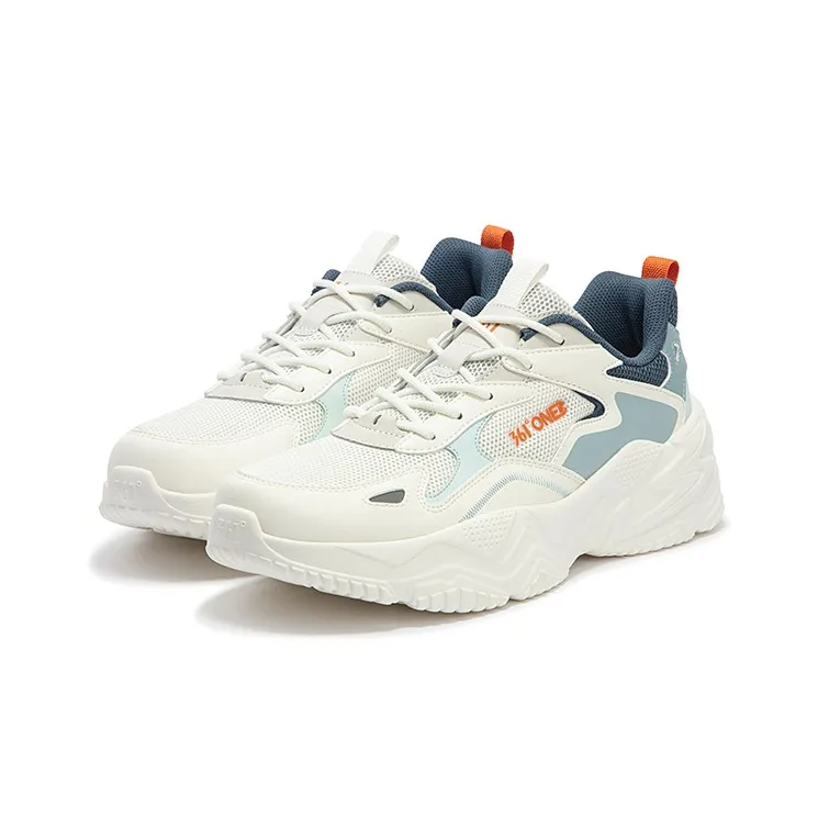 361° Ode Anti-Slip And Wear-Resistant Breathable Low-Top Casual Shoes Misty Blue Yarn-2